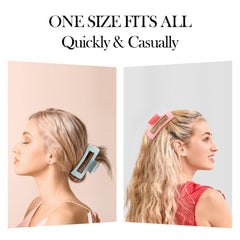 Beauty.H.C clip next to hand showing 4.1-inch size and volume capacity