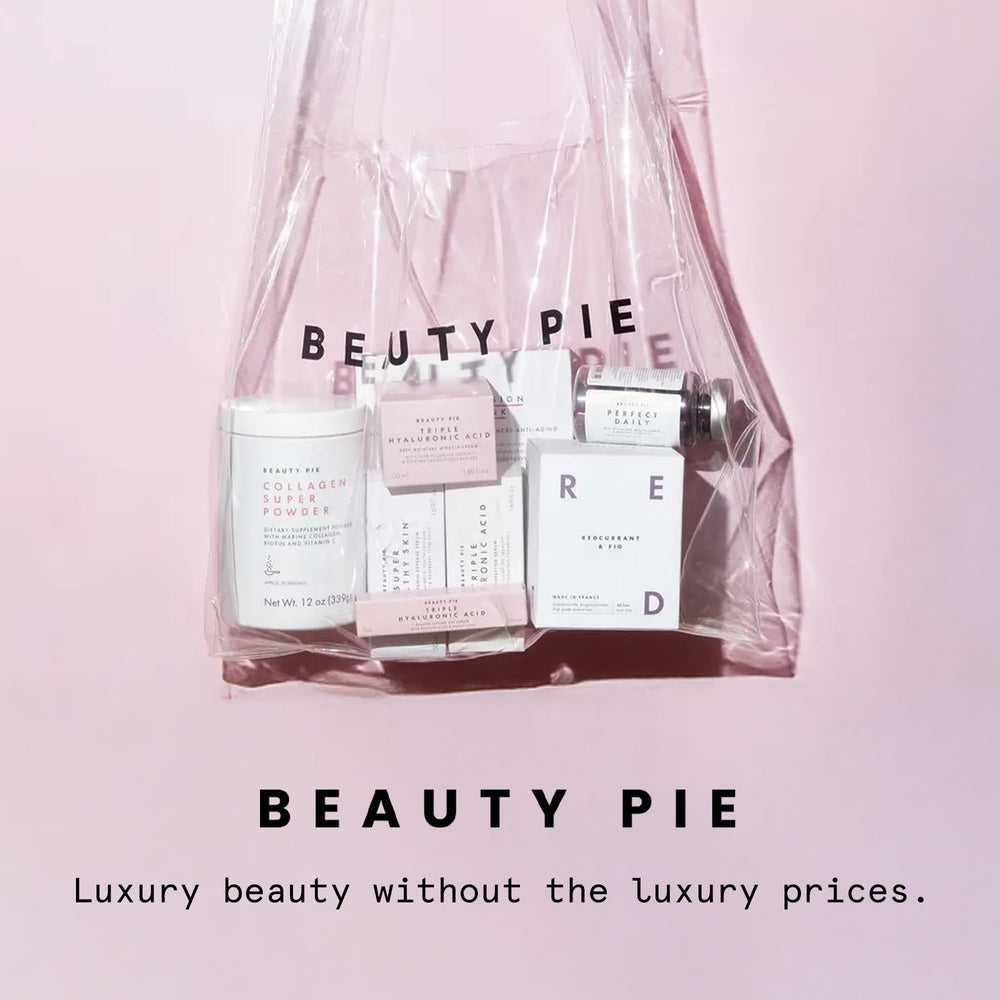 Beauty Pie tube with box showing premium packaging and gift-ready appeal