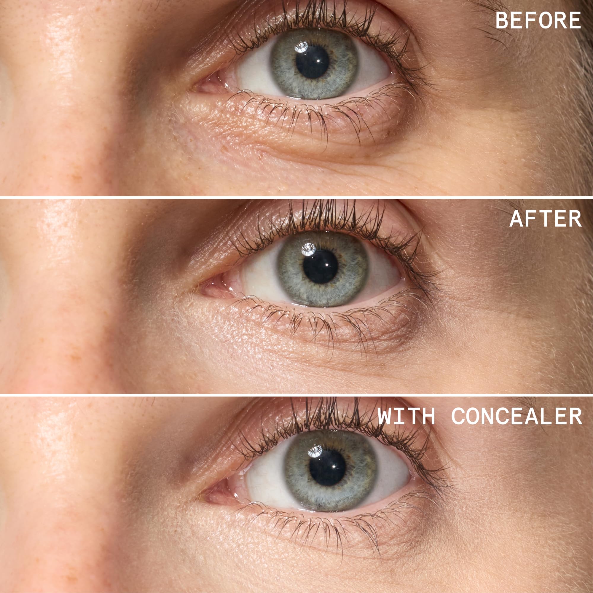 Beauty Pie next to a concealer to show 4ml travel-friendly size and efficient use