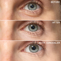 Beauty Pie next to a concealer to show 4ml travel-friendly size and efficient use