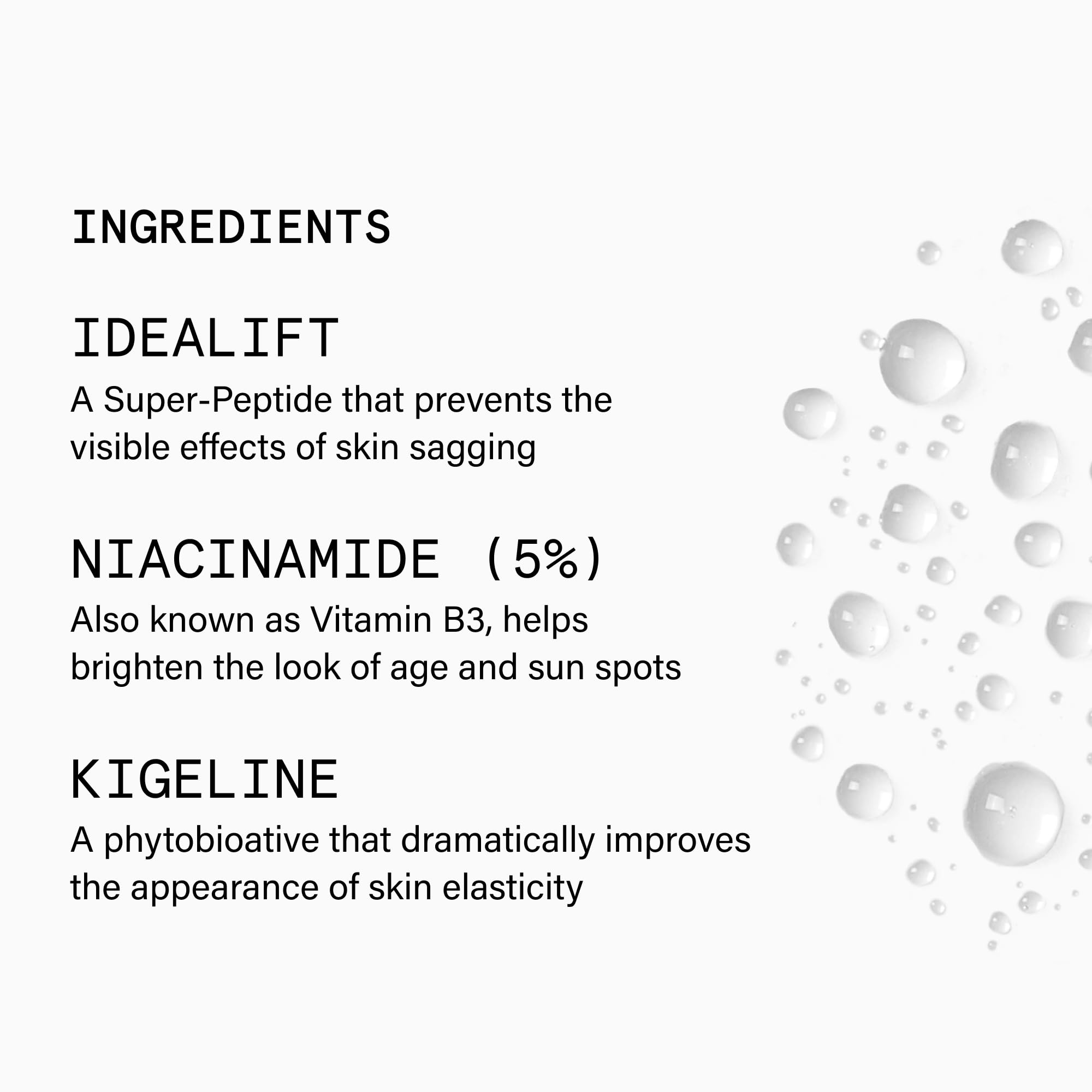 Beauty Pie illustrative before and after showing firmer-looking skin