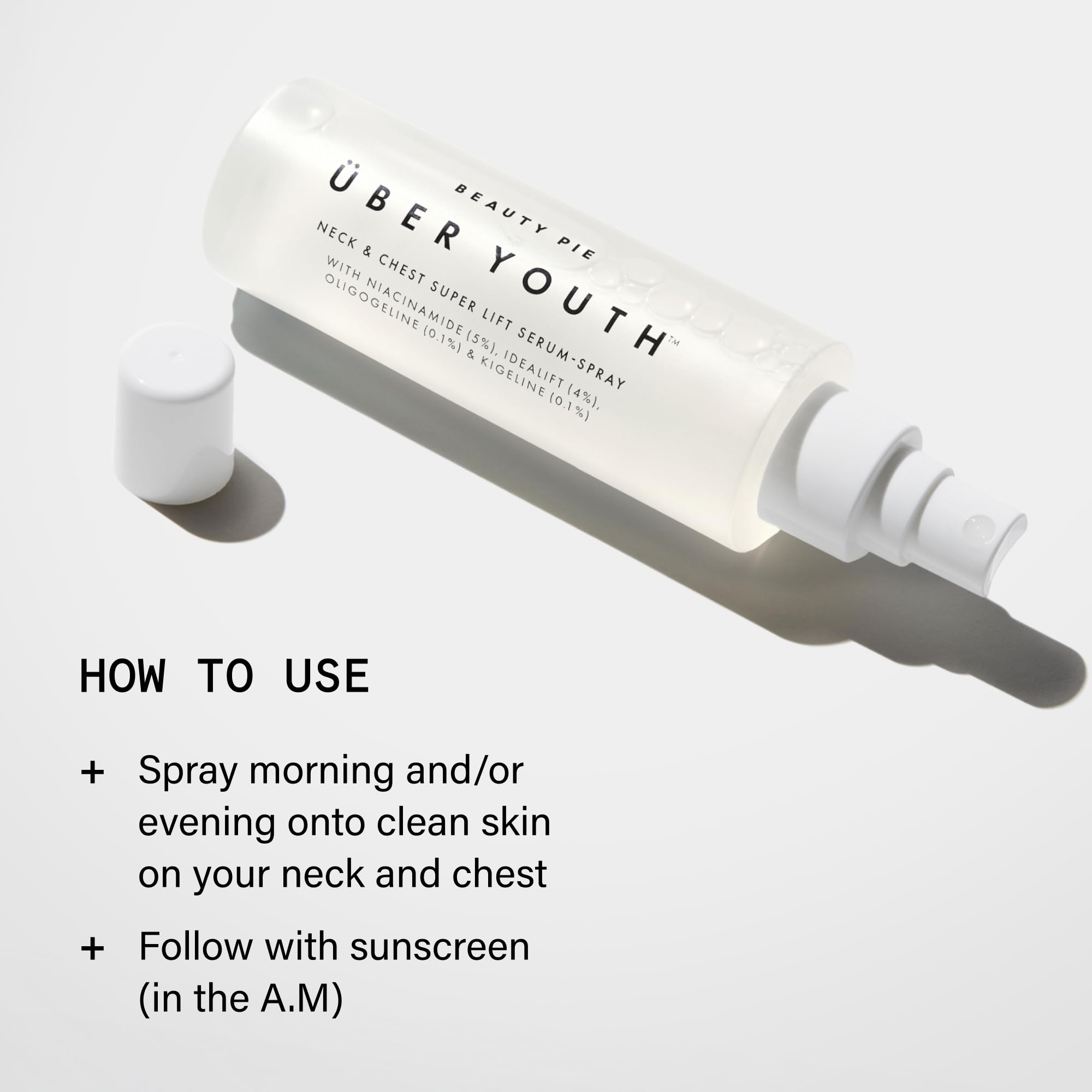 Beauty Pie product label highlighting niacinamide and peptides