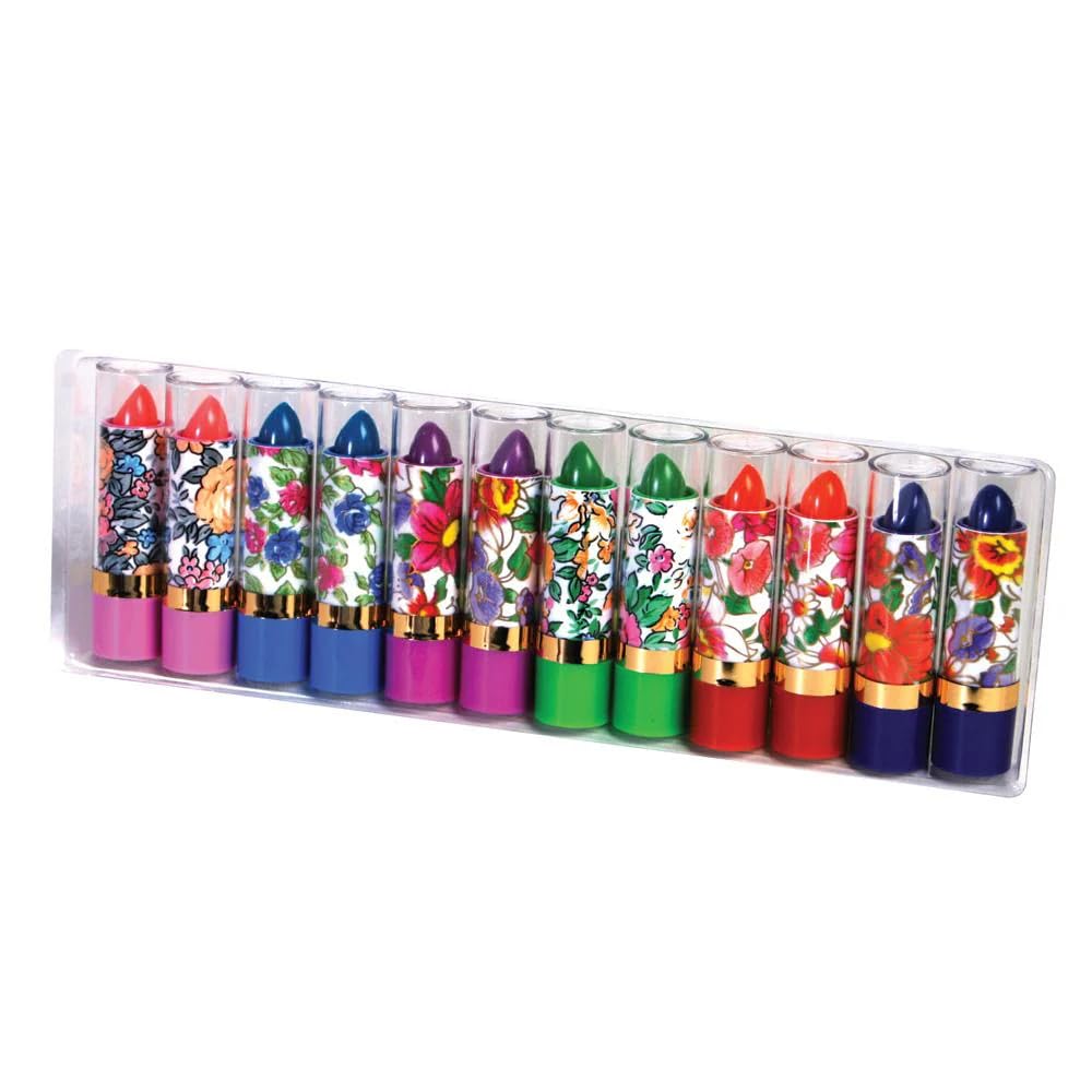 Beauty Treats front packaging showing 12 assorted mood lipsticks and product variety