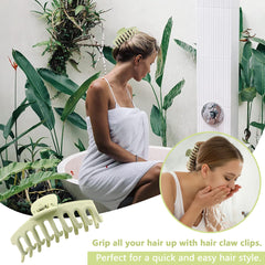 Beauty.H.C clip securing curly hair half-up style with gentle hold