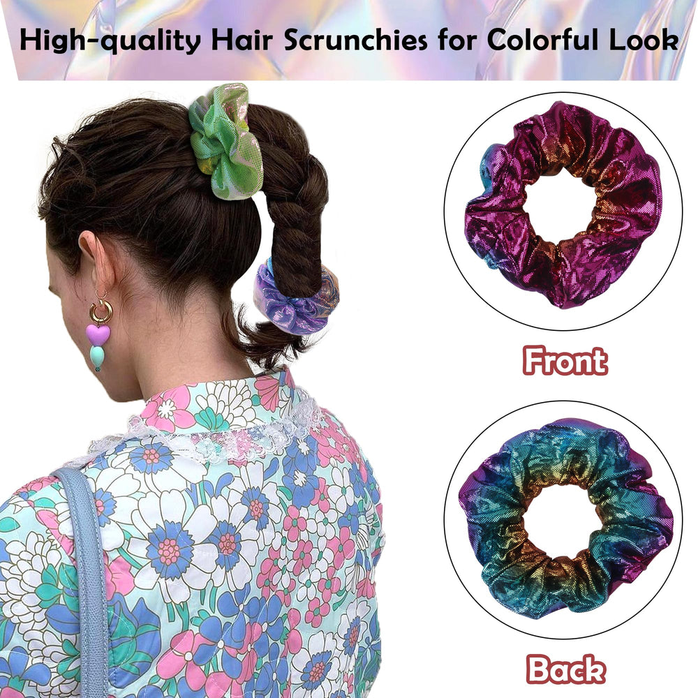 Beauty.H.C scrunchie worn in a ponytail demonstrating secure hold and stylish shine