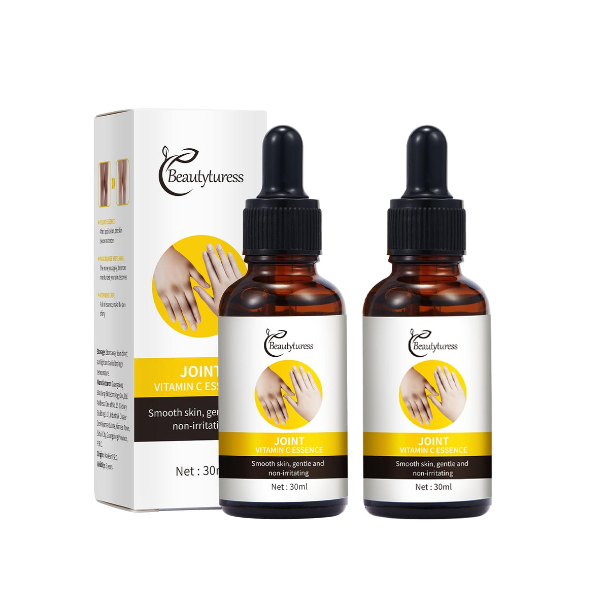 BEAUTYTURESS front bottle image showing sleek packaging and portability benefit