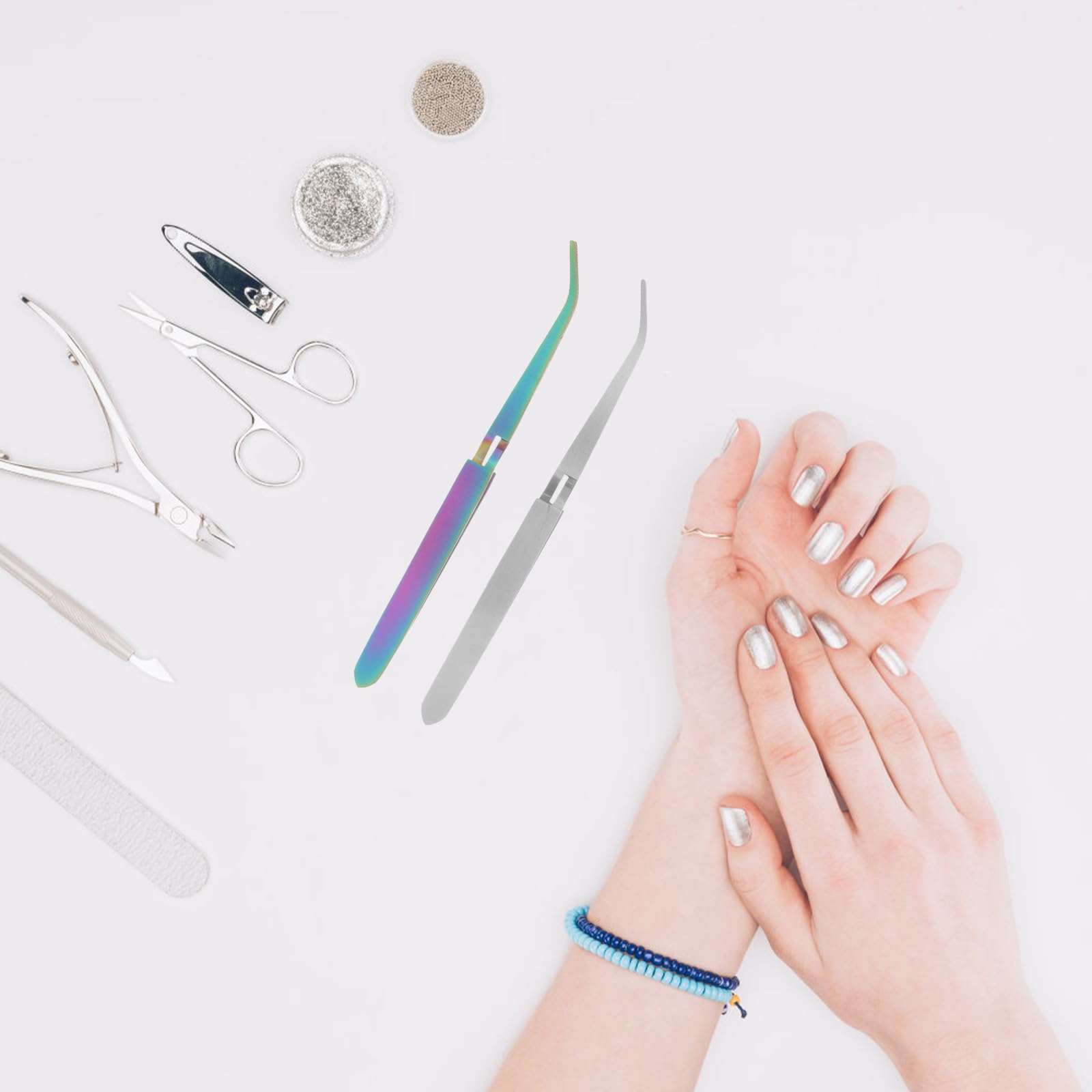 Beavorty clips stored in a manicure kit for organized portable nail services