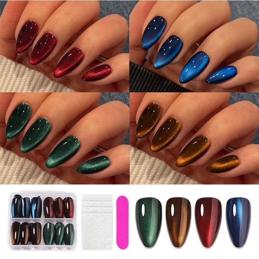 BEAWTH close-up of glossy cat eye gradient texture, highlights color depth