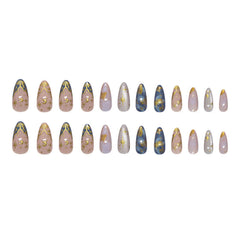 BEAWTH press-on nails on a hand for size comparison, helps choose correct fit