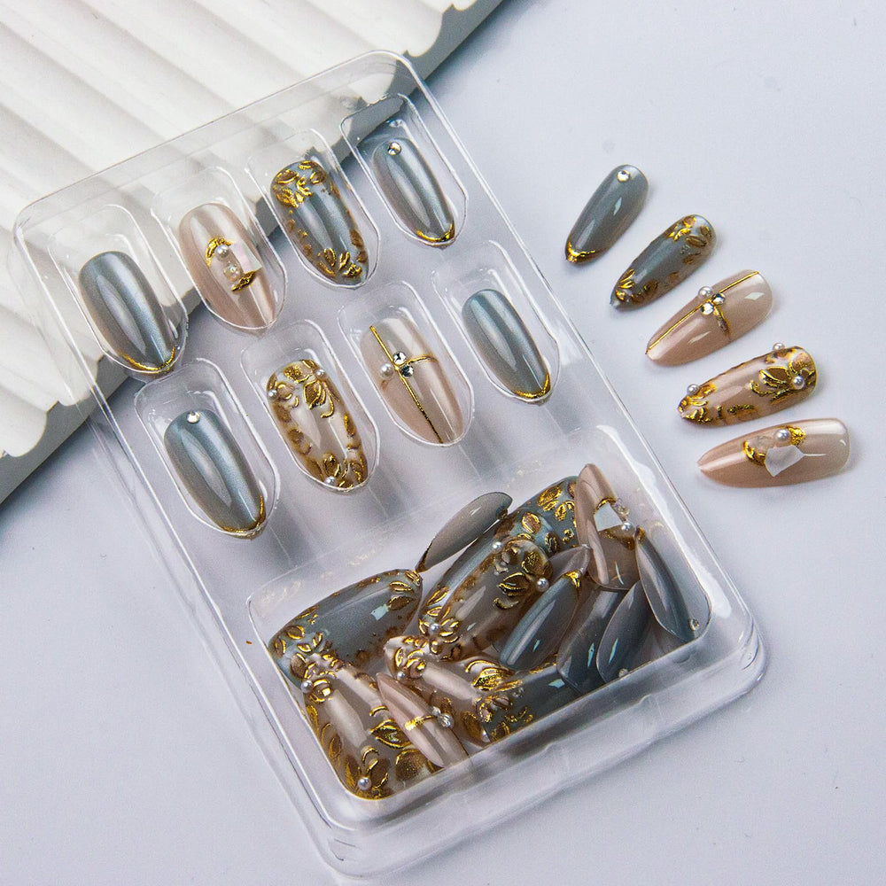 BEAWTH side profile of almond-shaped nail displaying curvature and comfortable fit