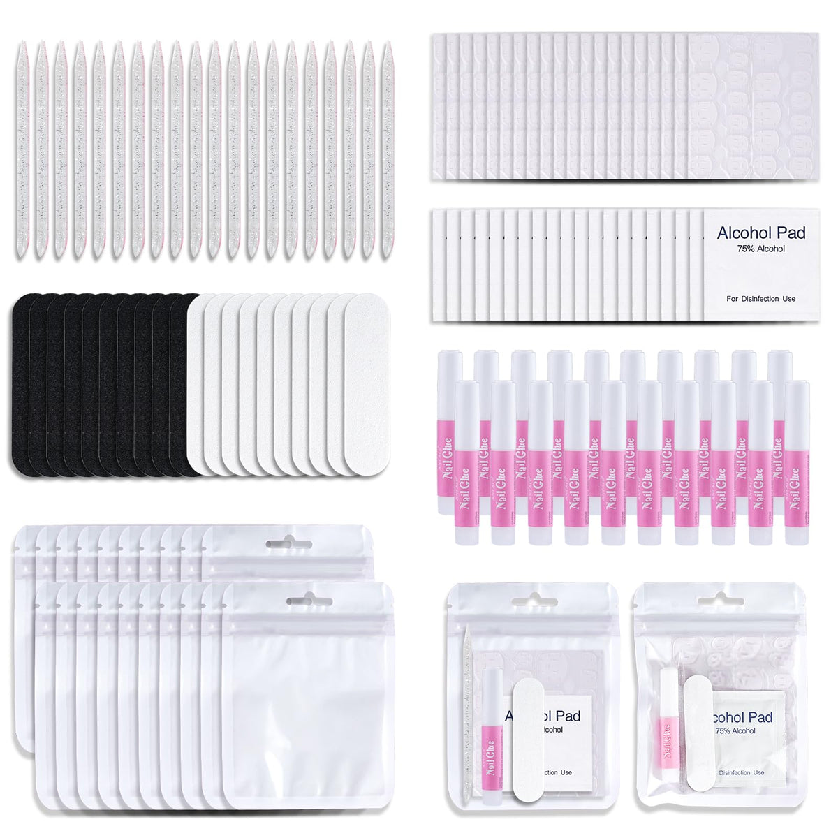 Bebbtiy front packaging kit showing complete disposable manicure contents