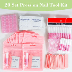 Bebbtiy kit in use during press-on application for fast professional results