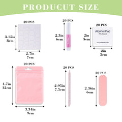 Bebbtiy prep pad with wooden cuticle stick for clean nail prep