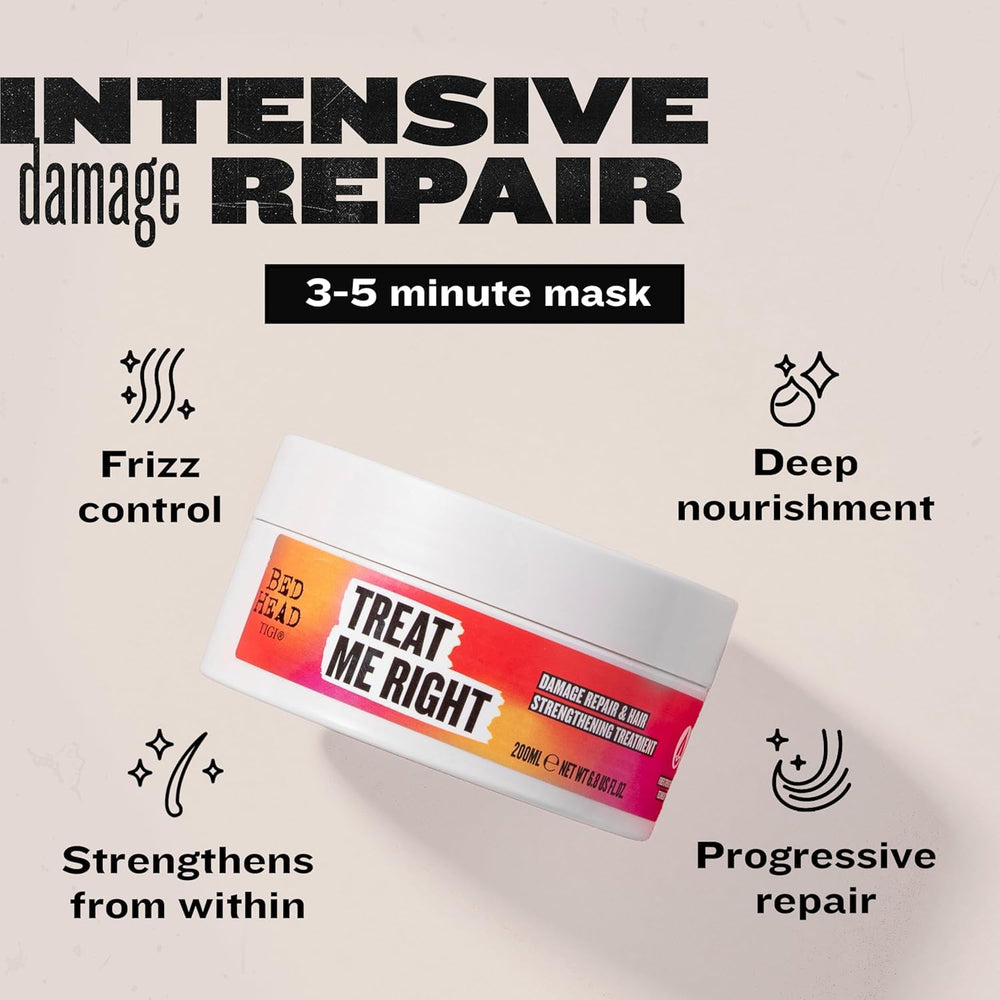 Bed Head Treat Me Right being applied in shower showing targeted mid-length to ends benefit