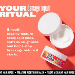 Bed Head Treat Me Right 6.76 oz next to hands showing real size for purchase confidence