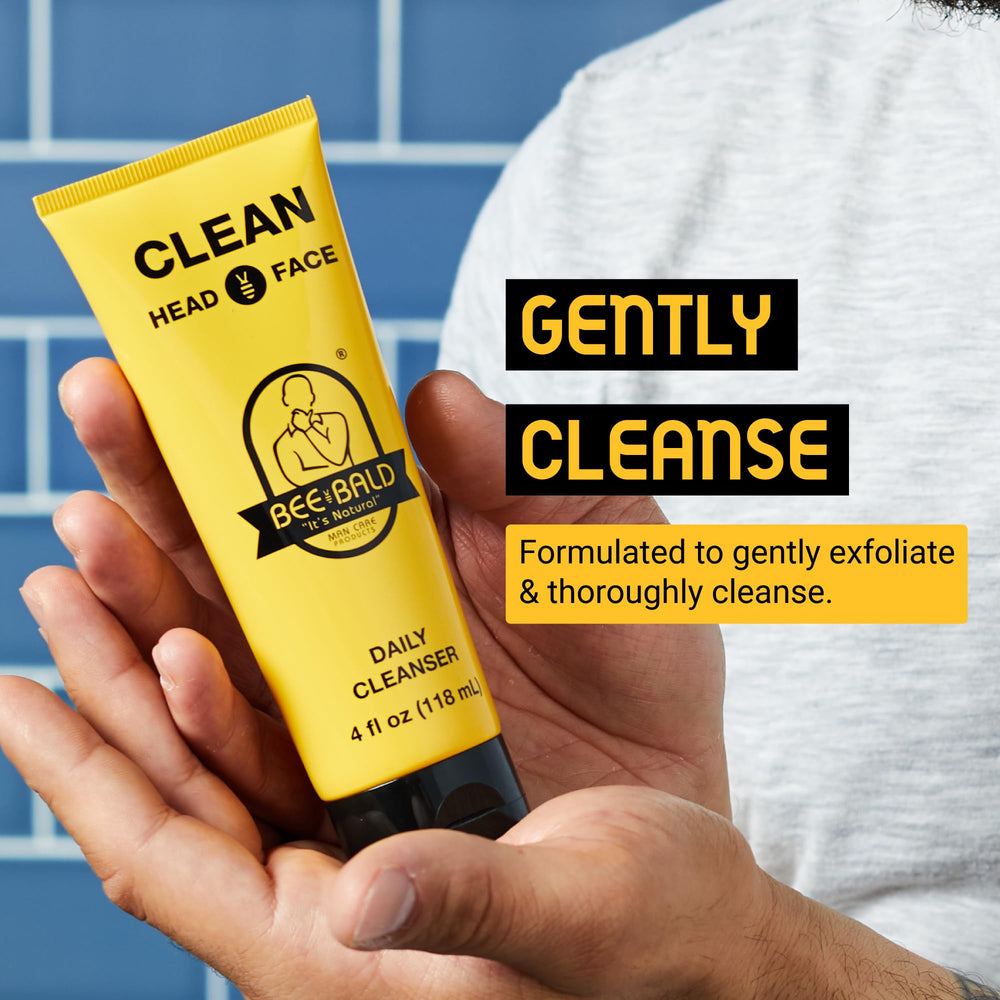 Bee Bald pump closeup demonstrating easy dispensing benefit
