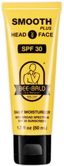 Bee Bald front tube showing branding and SPF 30 for daily protection
