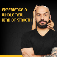 Bee Bald in bathroom lifestyle setting conveying grooming routine convenience