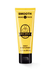 Bee Bald front tube showing label and compact 1.7 fl oz size for travel