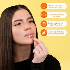 Bee Balm applied to lips demonstrating hydrating coverage and immediate smoothing benefit