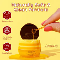 Bee Balm pot next to a coin to show compact size and travel convenience