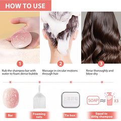 Bee & Flower shampoo bar in shower scene demonstrating at-home use and manageability