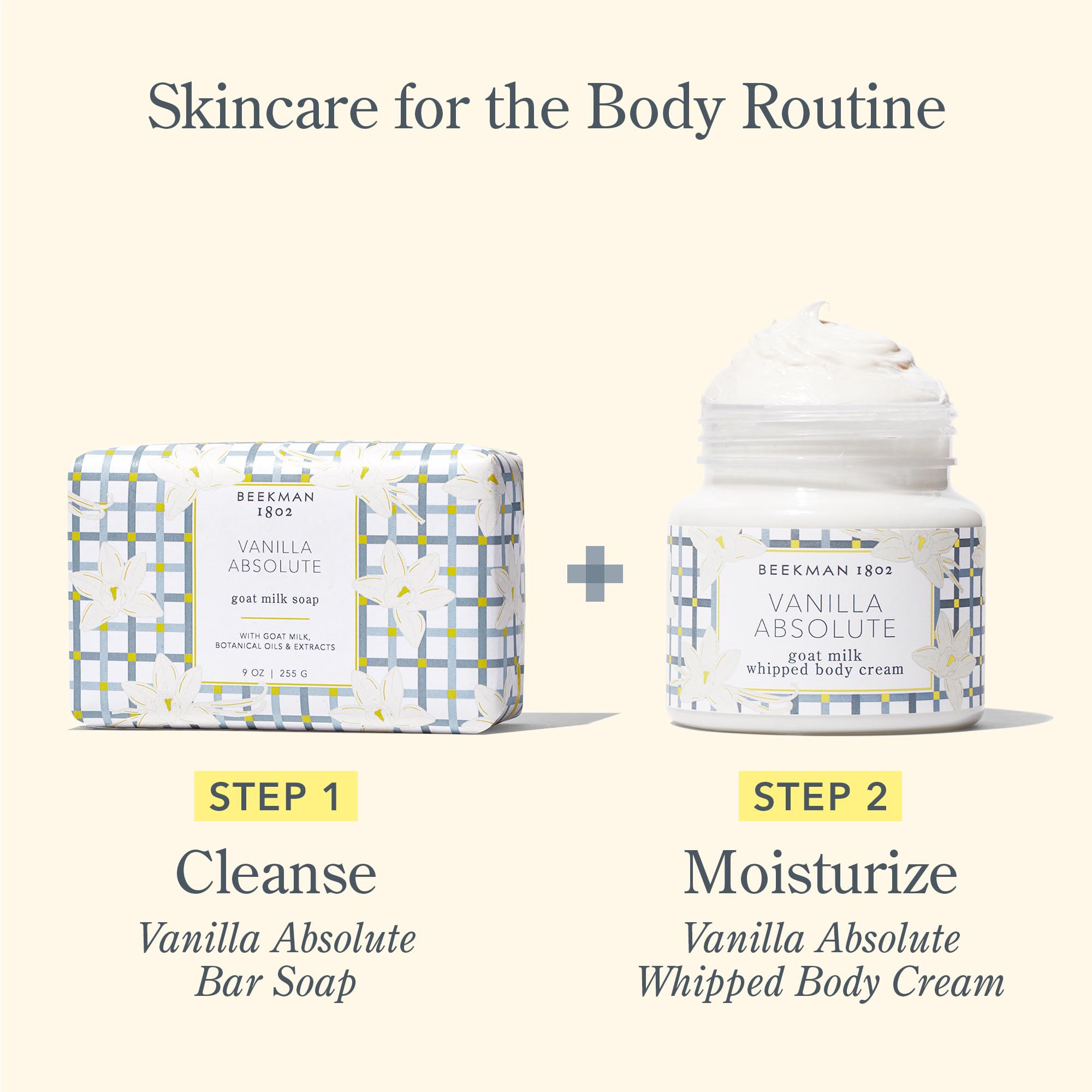 Beekman 1802 jar on bath shelf lifestyle scene signaling daily self-care
