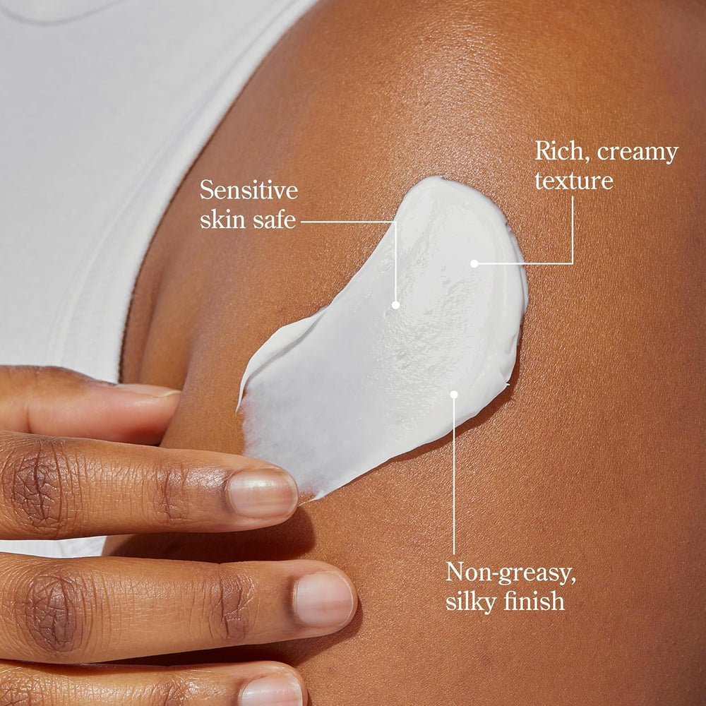 Beekman 1802 cream on palms being smoothed for immediate hydration