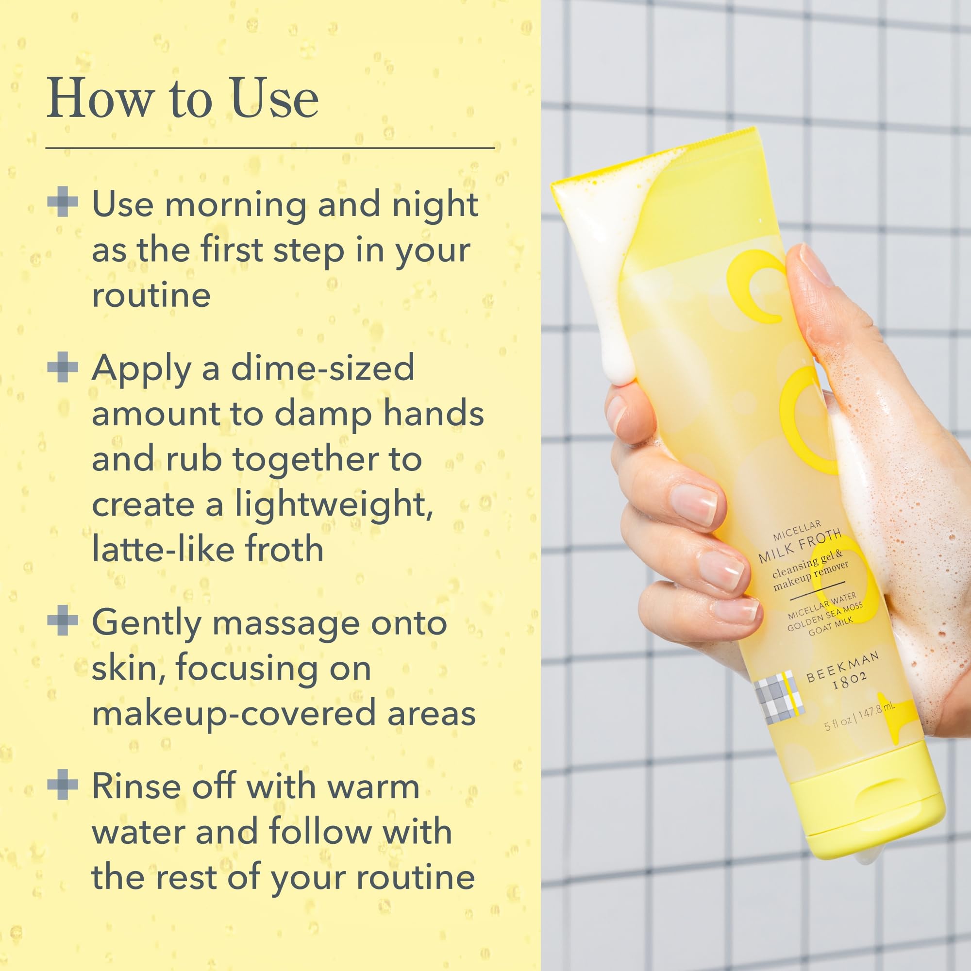 Beekman 1802 goat milk and golden sea moss emphasizing nourishing minerals