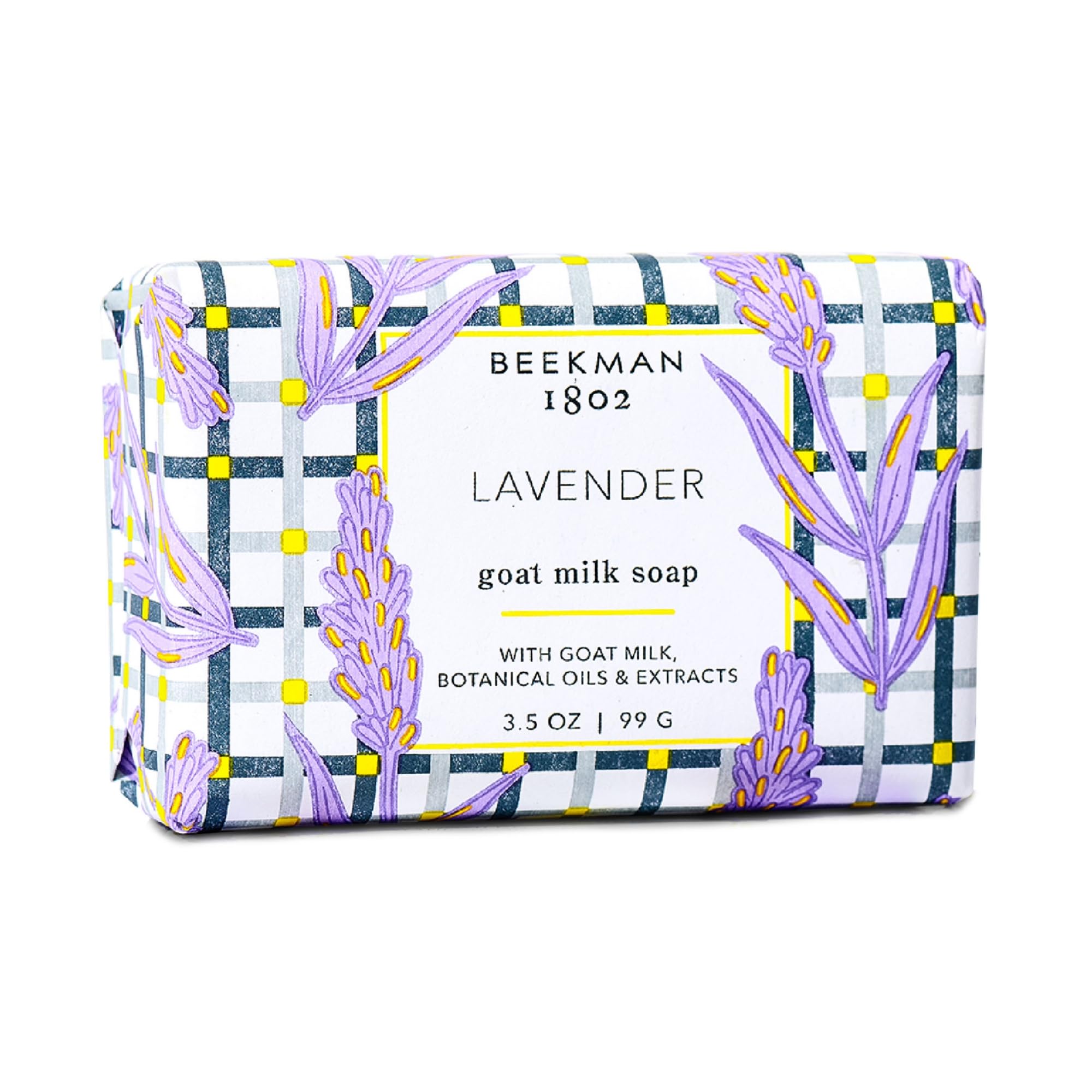 Beekman 1802 front packaging view showing bar and lavender scent benefit