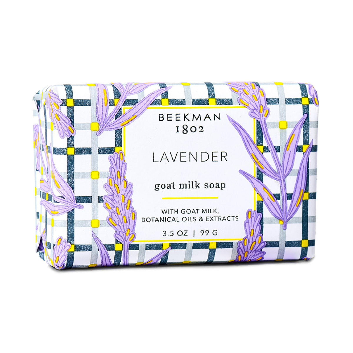 Beekman 1802 front packaging view showing bar and lavender scent benefit