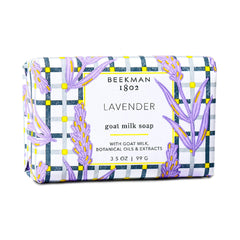 Beekman 1802 front packaging view showing bar and lavender scent benefit