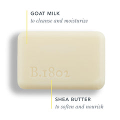 Beekman 1802 creamy foam from bar showing rich lather benefit