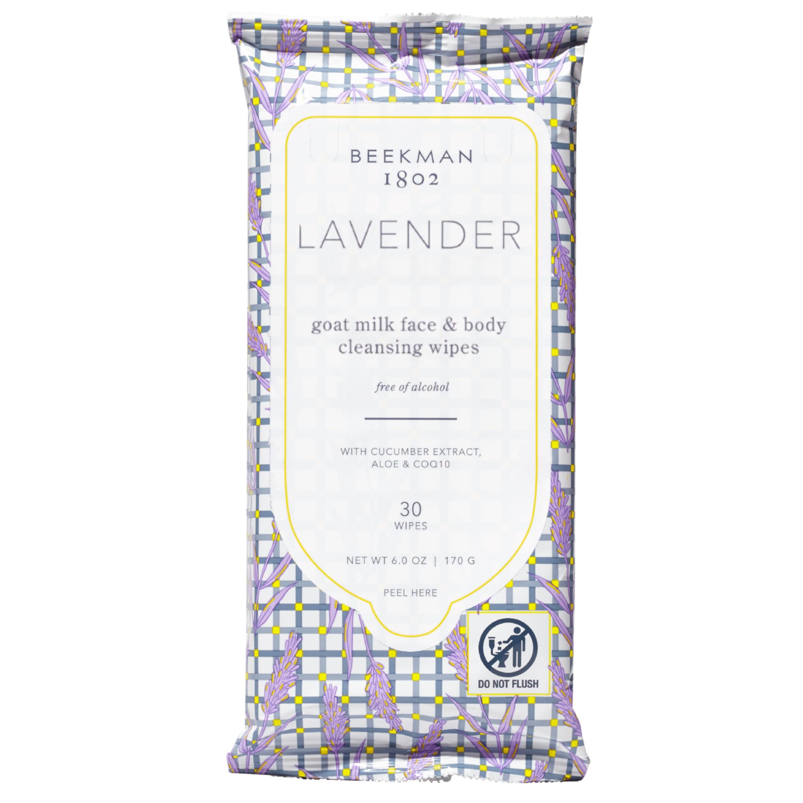 Beekman 1802 front packaging showing lavender pack and 30-count convenience
