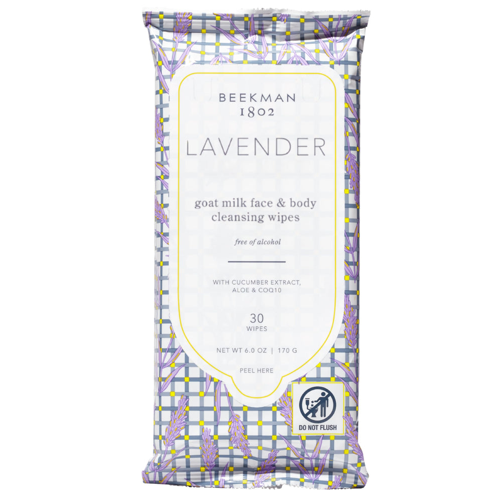 Beekman 1802 front packaging showing lavender pack and 30-count convenience