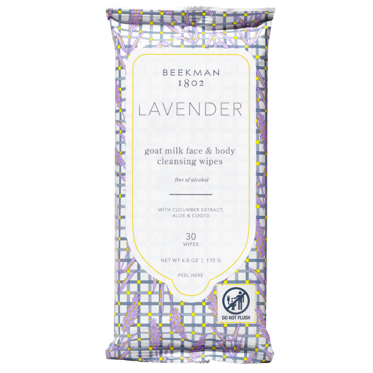 Beekman 1802 front packaging showing lavender pack and 30-count convenience