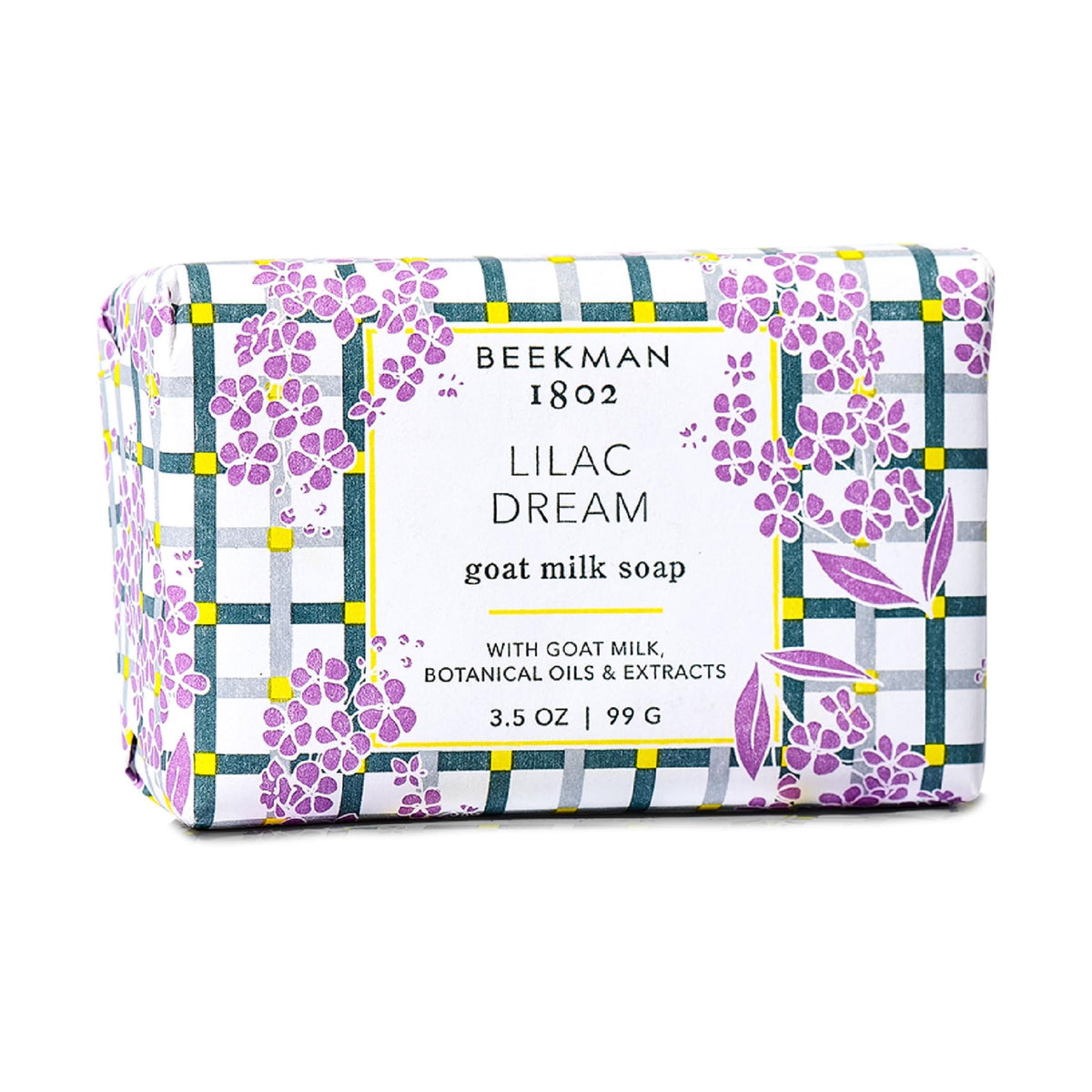Beekman 1802 front packaging showing bar and weight for quick identification and benefit