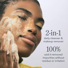 Beekman 1802 light foam in hand showing soft cleansing action
