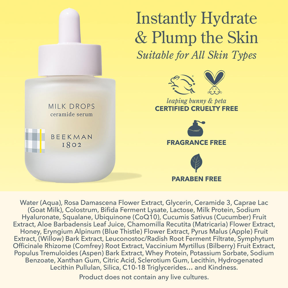Beekman 1802 application swatch on skin showing fast absorption and matte finish