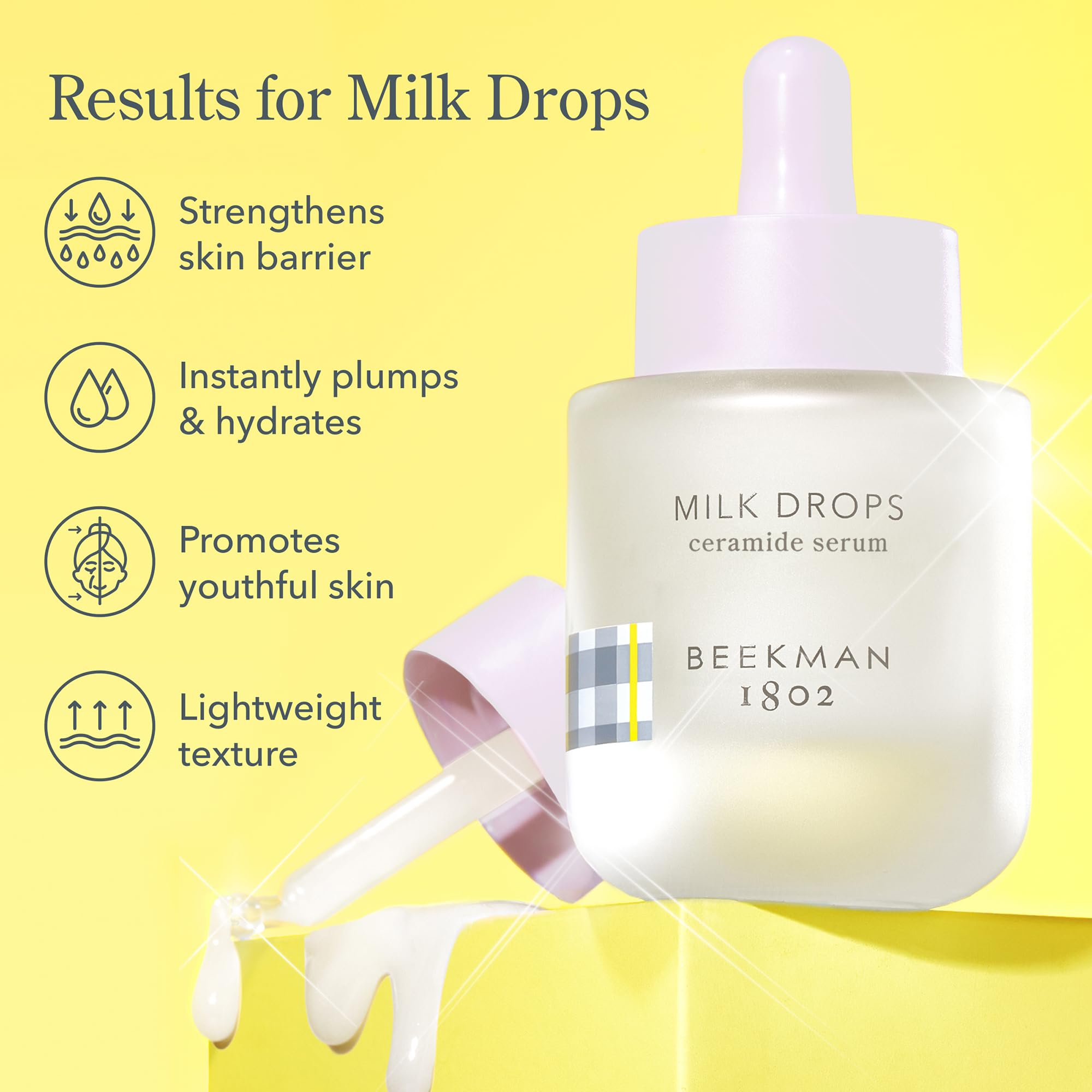 Beekman 1802 bottle held in hand to show 1 fl oz size and travel-friendly benefit