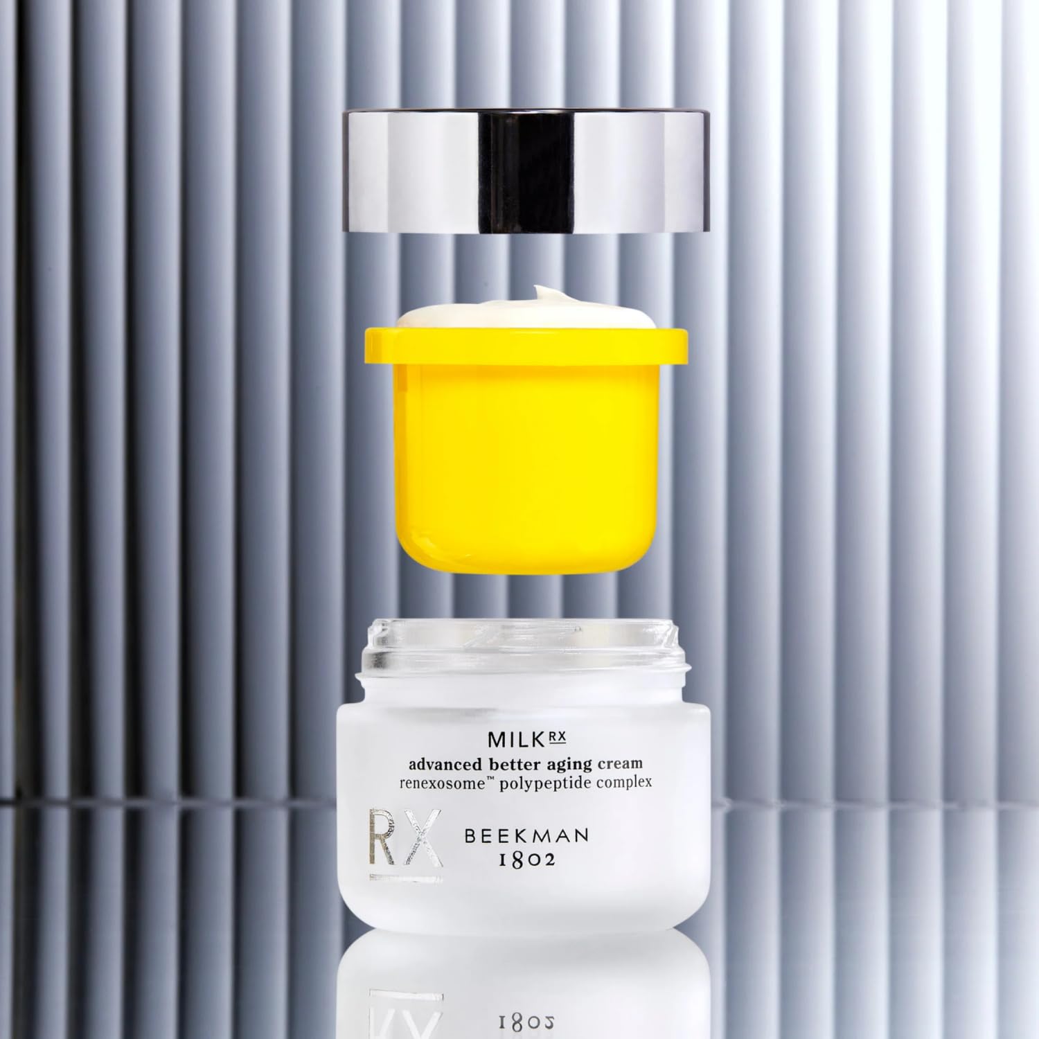 Beekman 1802 refill pod open detail highlighting refill fit and convenience