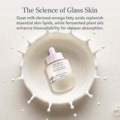 Beekman 1802 applying serum to cheek showing hydration and easy layering