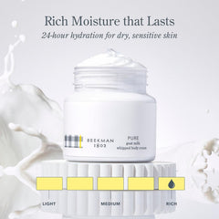 Beekman 1802 jar next to a ruler showing compact 8 oz size and portability