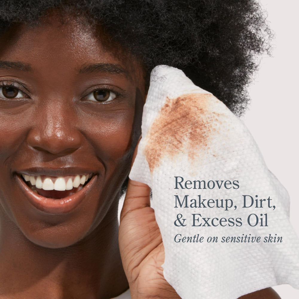 Beekman 1802 wipe fiber close-up showing soft texture for gentle skin touch