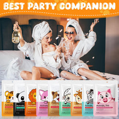 Beenefits mask being worn at a girls' night offering easy hydrating fun