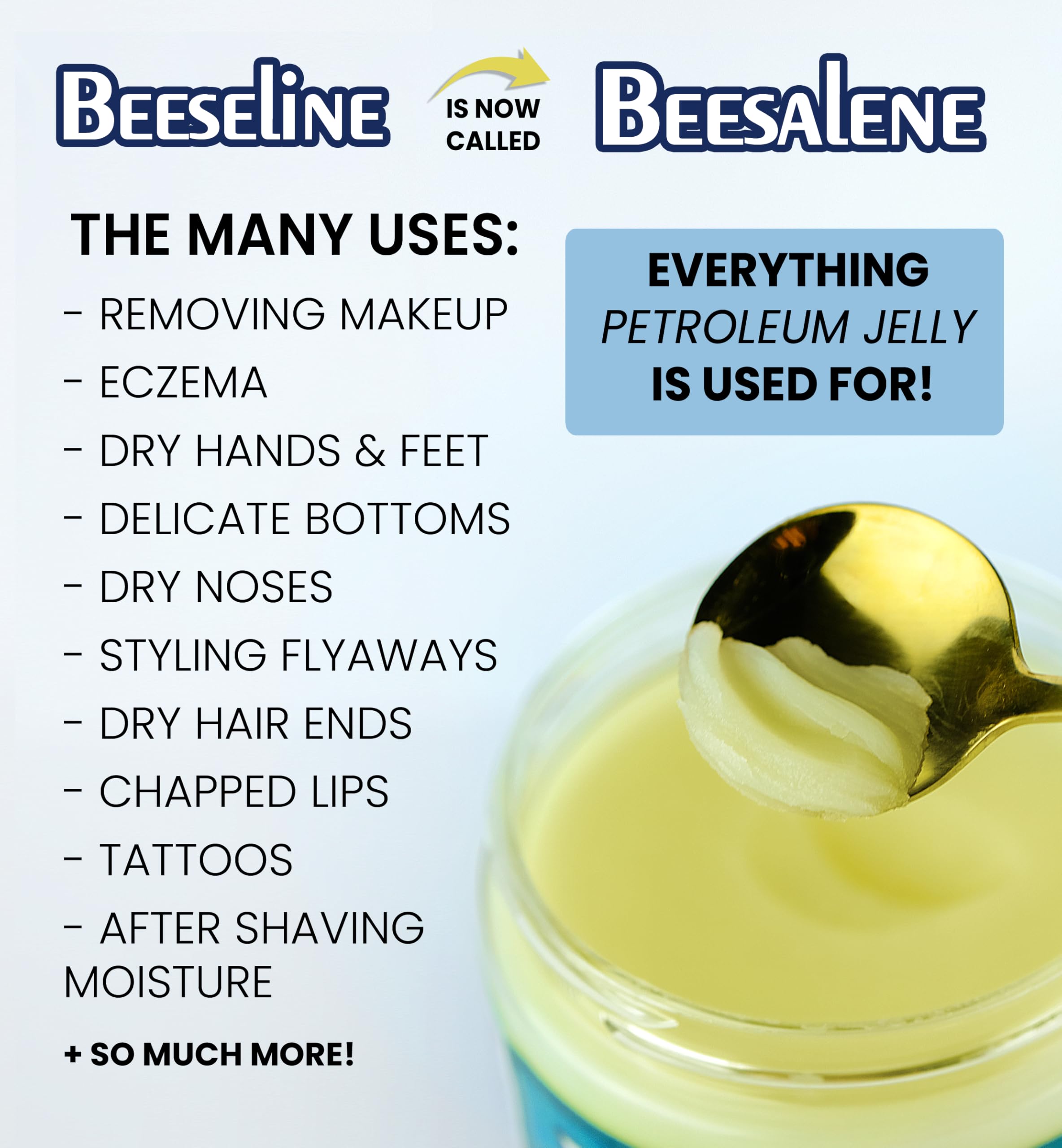 Beesaluxe texture swatch on skin showing light non-greasy finish and fast absorption