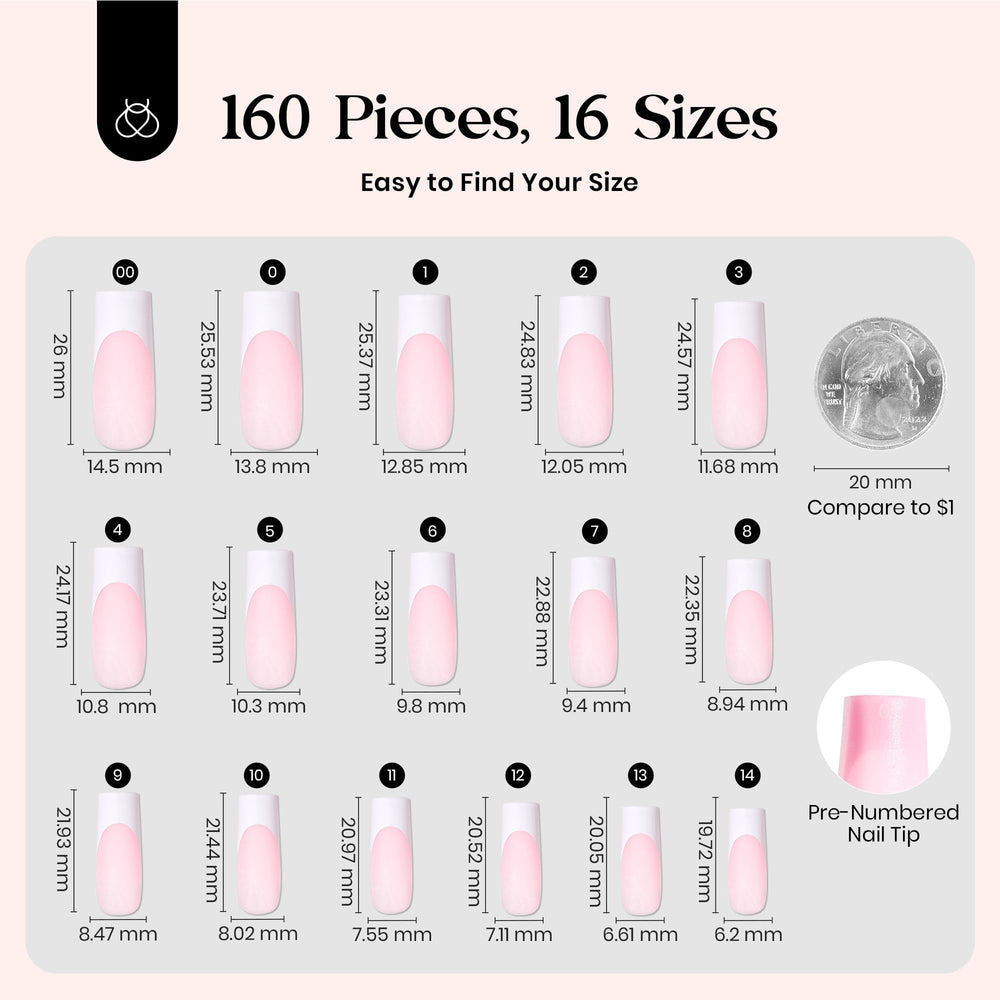Beetles spread of 160 pieces and 16 sizes for perfect size selection