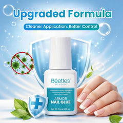Beetles adhesive bonding an acrylic tip to a natural nail for reliable hold