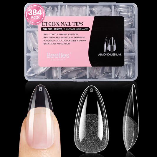 Beetles front packaging showing 384-piece almond medium set benefit quick selection
