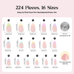 Beetles Gel Polish detail of short almond tip shape for natural look